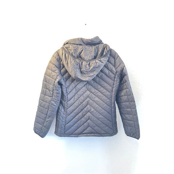 London Fog Medium Black Hooded Puffer Jacket - Picture 2 of 7